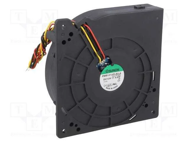 Ventilador: DC, blower, 12VDC, 120x120x32mm, 61m3.