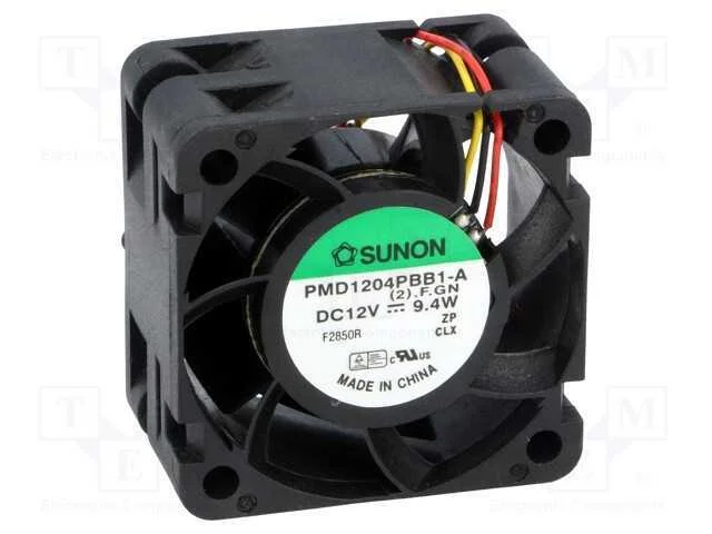 Ventilador: DC, transversal, 12VDC, 40x40x24mm, 3.