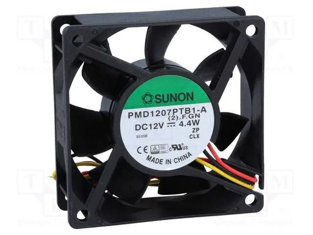 Ventilador: DC, transversal, 12VDC, 70x70x25mm, 8.