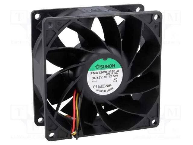 Ventilador: DC, transversal, 12VDC, 92x92x38mm, 2.