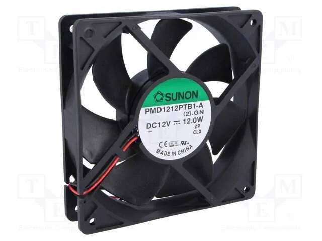 Ventilador: DC, transversal, 12VDC, 120x120x25mm,.
