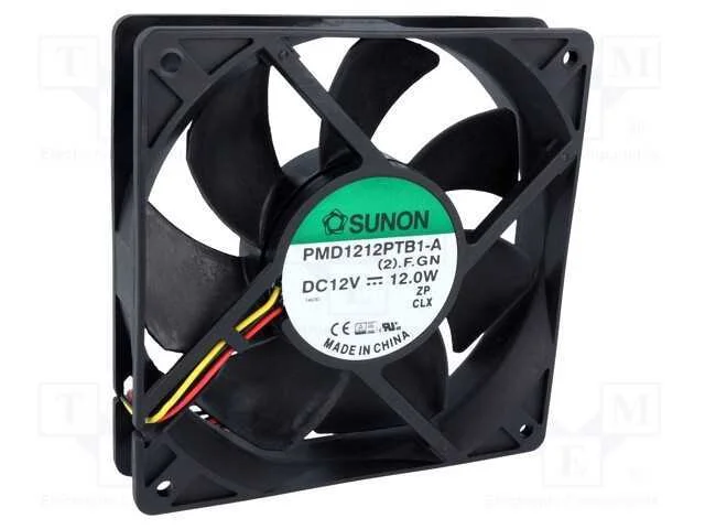 Ventilador: DC, transversal, 12VDC, 120x120x25mm,.
