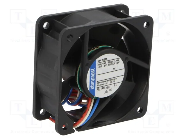 Ventilador: Dc, Transversal, 24vdc, 60x60x25mm, 35m3/H, 28dba
