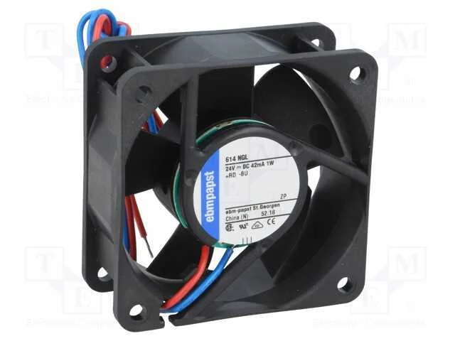 Ventilador: Dc, Transversal, 24vdc, 60x60x25mm, 21m3/H, 16dba