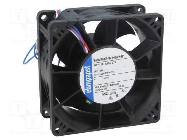 Ventilador: Dc, Transversal, 24vdc, 80x80x38mm, 220m3/H, 71dba