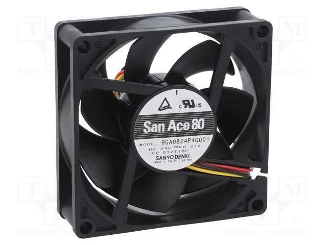 Ventilador: Dc, Transversal, 24vdc, 80x80x25mm, 114,6m3/H, 45dba