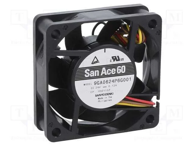 Ventilador: Dc, Transversal, 24vdc, 60x60x20mm, 52,8m3/H, 43dba
