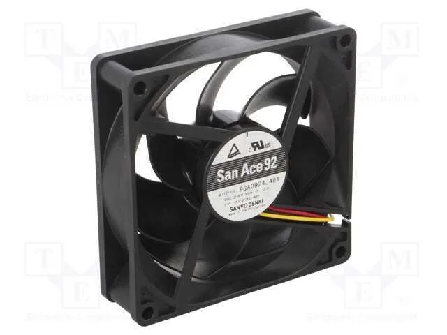 Ventilador: Dc, Transversal, 24vdc, 92x92x25mm, 132m3/H, 43dba