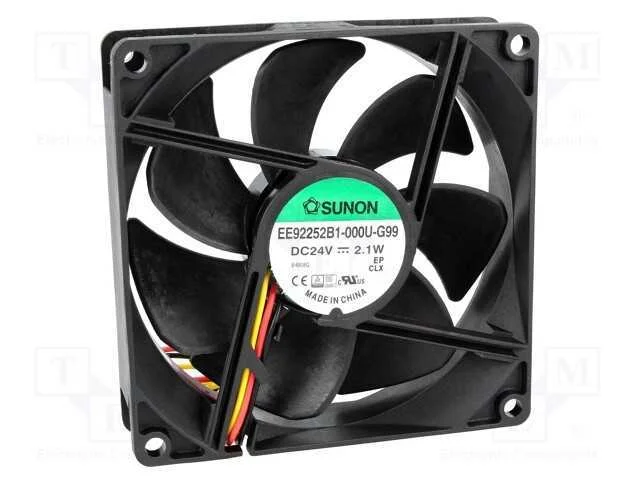 Ventilador: Dc, Transversal, 24vdc, 92x92x25mm, 87,55m3/H, 34dba