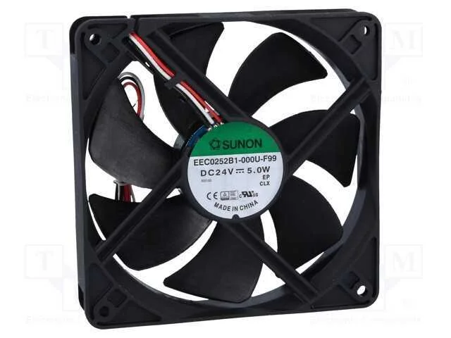 Ventilador: Dc, Transversal, 24vdc, 120x120x25mm, 183,8m3/H, 24awg