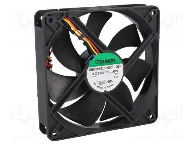 Ventilador: Dc, Transversal, 24vdc, 120x120x25mm, 127,5m3/H, 34dba