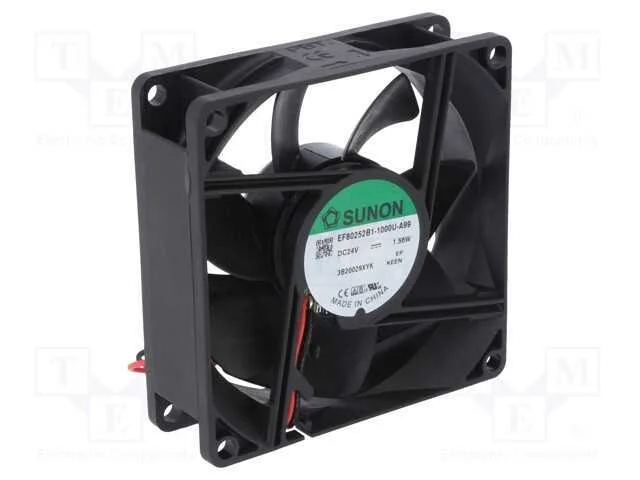 Ventilador: Dc, Transversal, 24vdc, 80x80x25mm, 69,66m3/H, 33dba