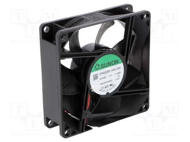 Ventilador: Dc, Transversal, 24vdc, 80x80x25mm, 62,86m3/H, 30dba