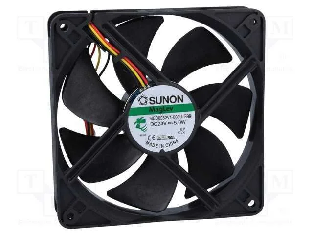 Ventilador: Dc, Transversal, 24vdc, 120x120x25mm, 183,83m3/H, Vapo