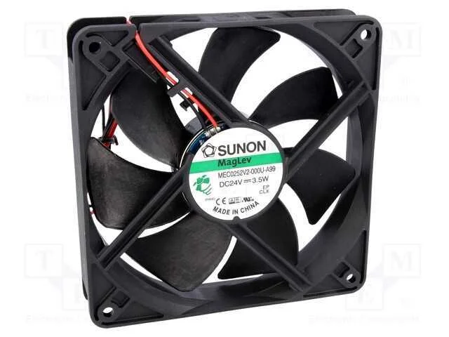 Ventilador: Dc, Transversal, 24vdc, 120x120x25mm, 158m3/H, 40,5dba