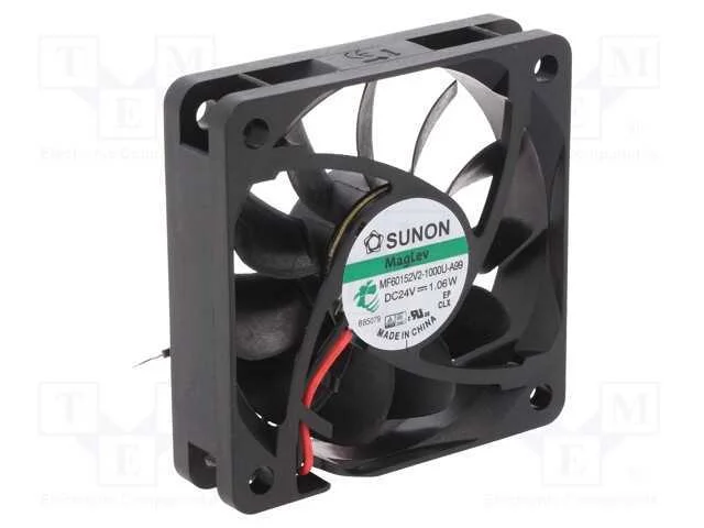Ventilador: Dc, Transversal, 24vdc, 60x60x15mm, 38,53m3/H, 29,2dba