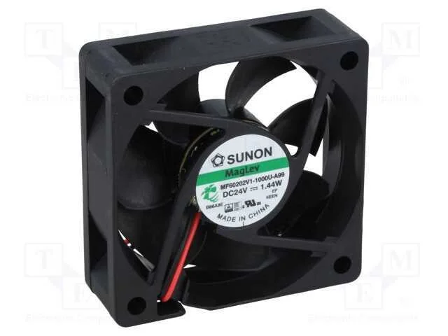 Ventilador: Dc, Transversal, 24vdc, 60x60x20mm, 38,87m3/H, 33,5dba