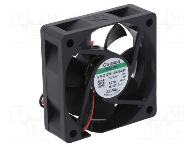 Ventilador: Dc, Transversal, 24vdc, 60x60x20mm, 43,2m3/H, 39dba