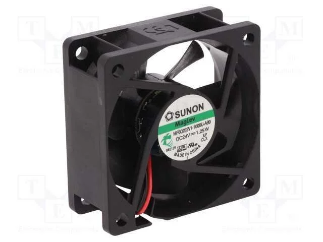 Ventilador: Dc, Transversal, 24vdc, 60x60x25mm, 39,72m3/H, 27dba