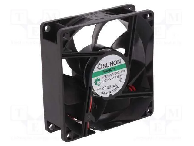Ventilador: Dc, Transversal, 24vdc, 80x80x25mm, 69,29m3/H, 33dba
