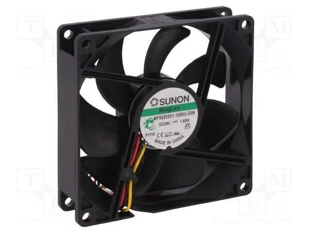 Ventilador: Dc, Transversal, 24vdc, 92x92x25mm, 87,5m3/H, 34dba