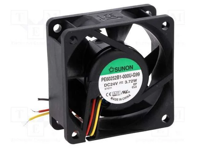 Ventilador: Dc, Transversal, 24vdc, 60x60x25mm, 61,16m3/H, 44dba