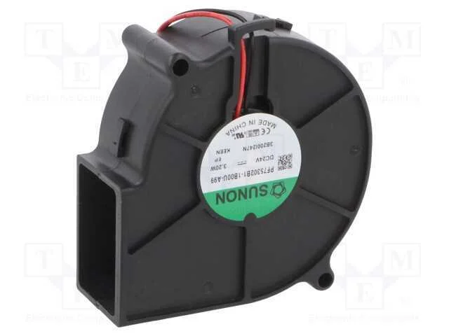 Ventilador: Dc, Blower, 24vdc, 75x75x30mm, 26,34m3/H, 42dba