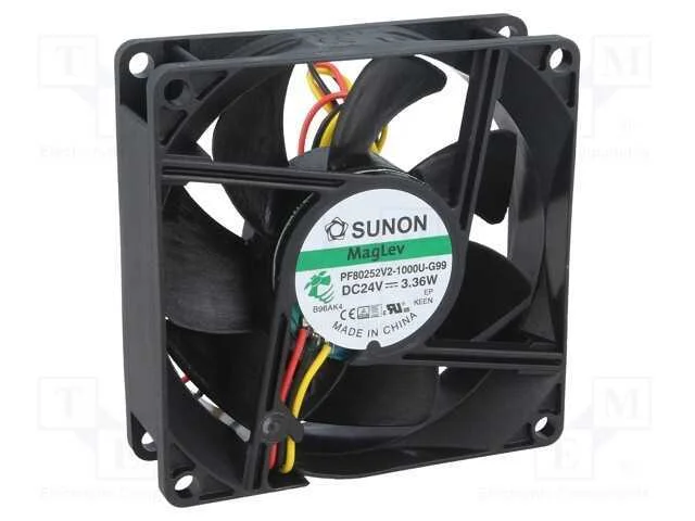 Ventilador: Dc, Transversal, 24vdc, 80x80x25mm, 96,33m3/H, 43,1dba