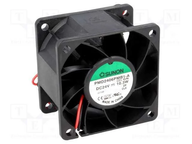 Ventilador: Dc, Transversal, 24vdc, 60x60x38mm, 95,99m3/H, 56dba