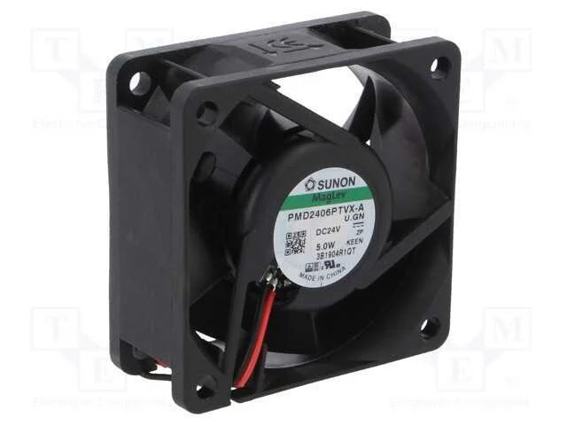 Ventilador: Dc, Transversal, 24vdc, 60x60x25mm, 67,95m3/H, 45dba