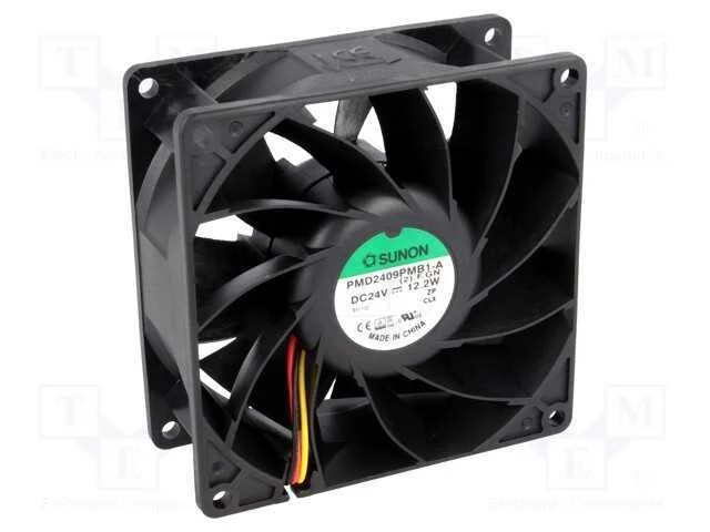 Ventilador: Dc, Transversal, 24vdc, 92x92x38mm, 204,21m3/H, 24awg