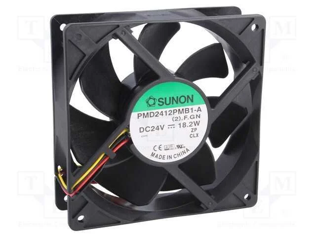 Ventilador: DC, transversal, 24VDC, 120x120x38mm,.
