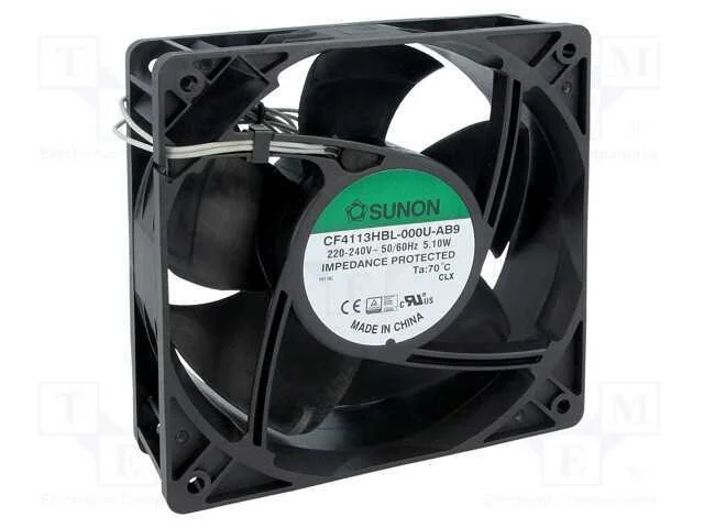 Ventilador: Ec, Transversal, 230vac, 120x120x38mm, 185,19m3/H