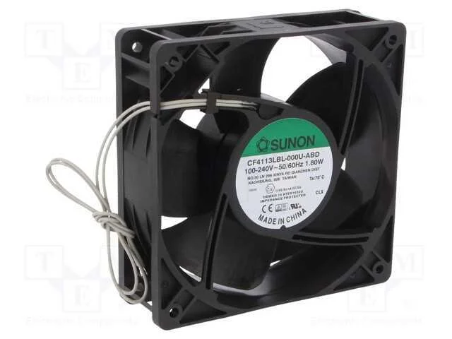 Ventilador: Ec, Transversal, 230vac, 120x120x38mm, 109,25m3/H