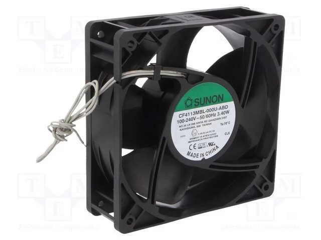 Ventilador: Ec, Transversal, 230vac, 120x120x38mm, 153,08m3/H