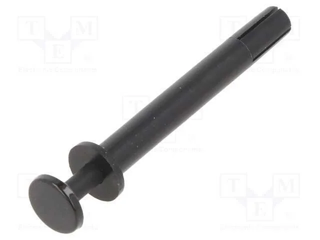 Rebite, aber.mont: 4mm, preta, poliamida 66, UL94.