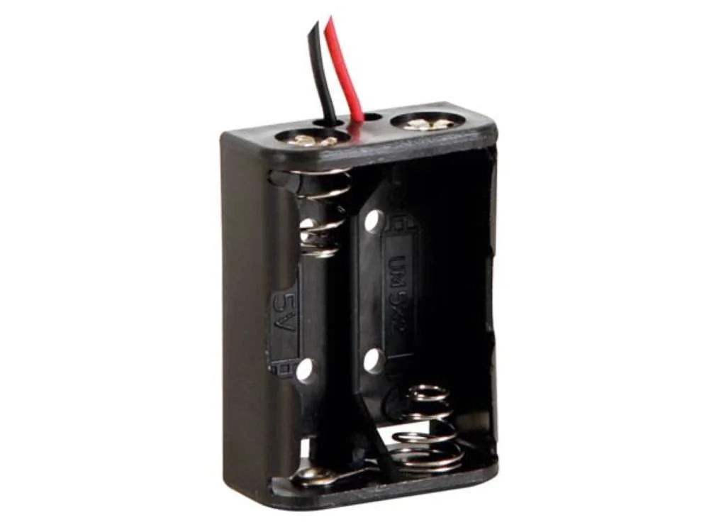BATTERY HOLDER FOR 2 x N-CELL (WITH LEADS)