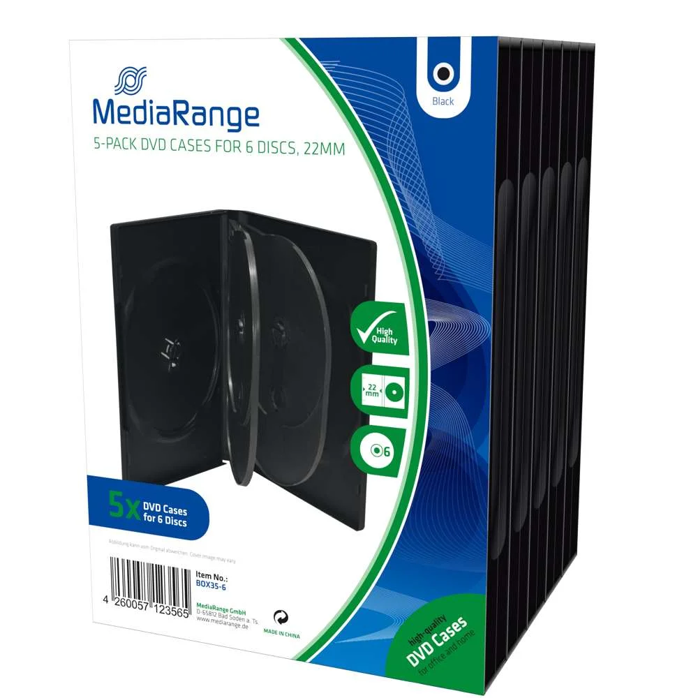 Mediarange Box35-6 Caixa para Discos &Oacute;ticos Caixa.