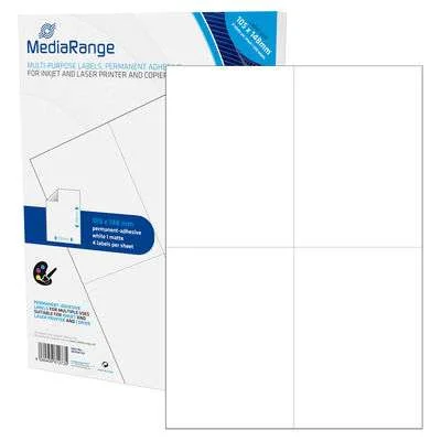 Mediarange Etiketten Wei&szlig; 105x148mm 200 St&uuml;ck