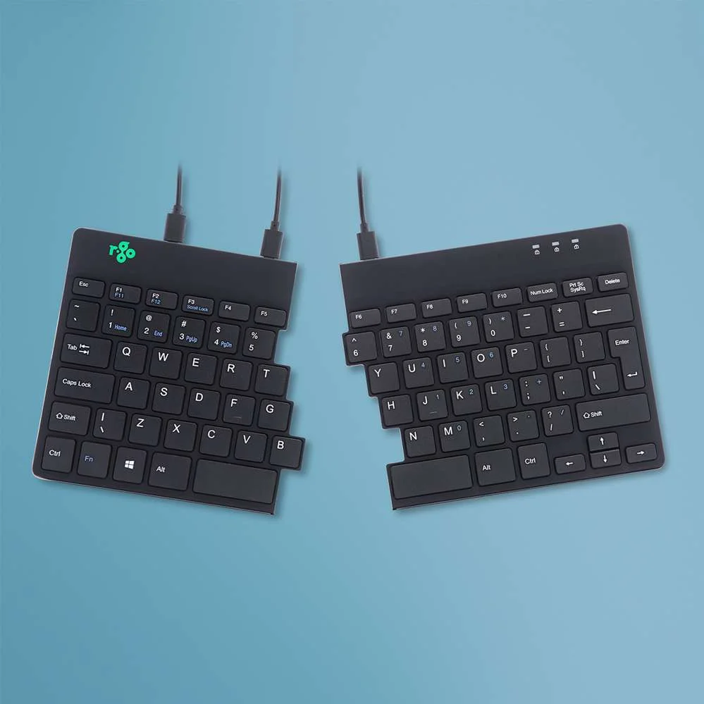 R-Go Tastatur Split   Break Ergonomisch Us-Layout    Schwarz