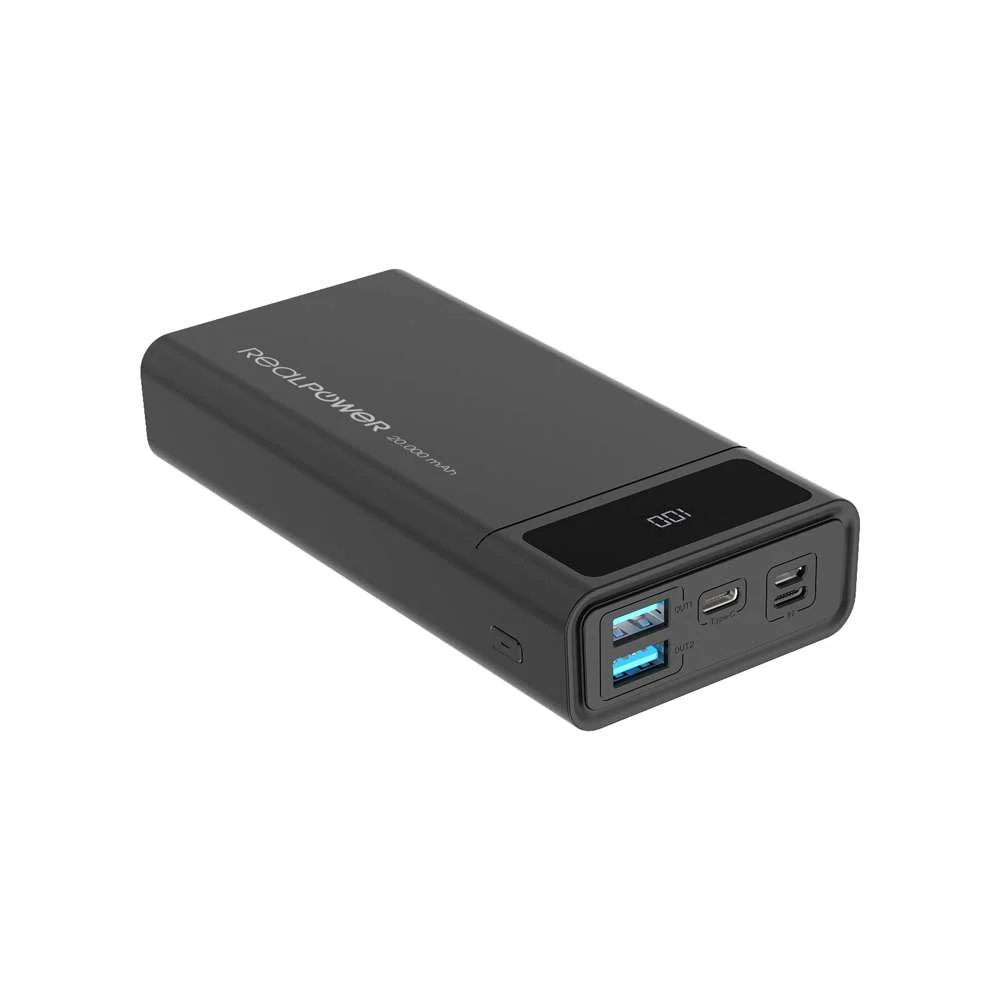 REALPOWER PB-20K PD 20000 MAH PRETO