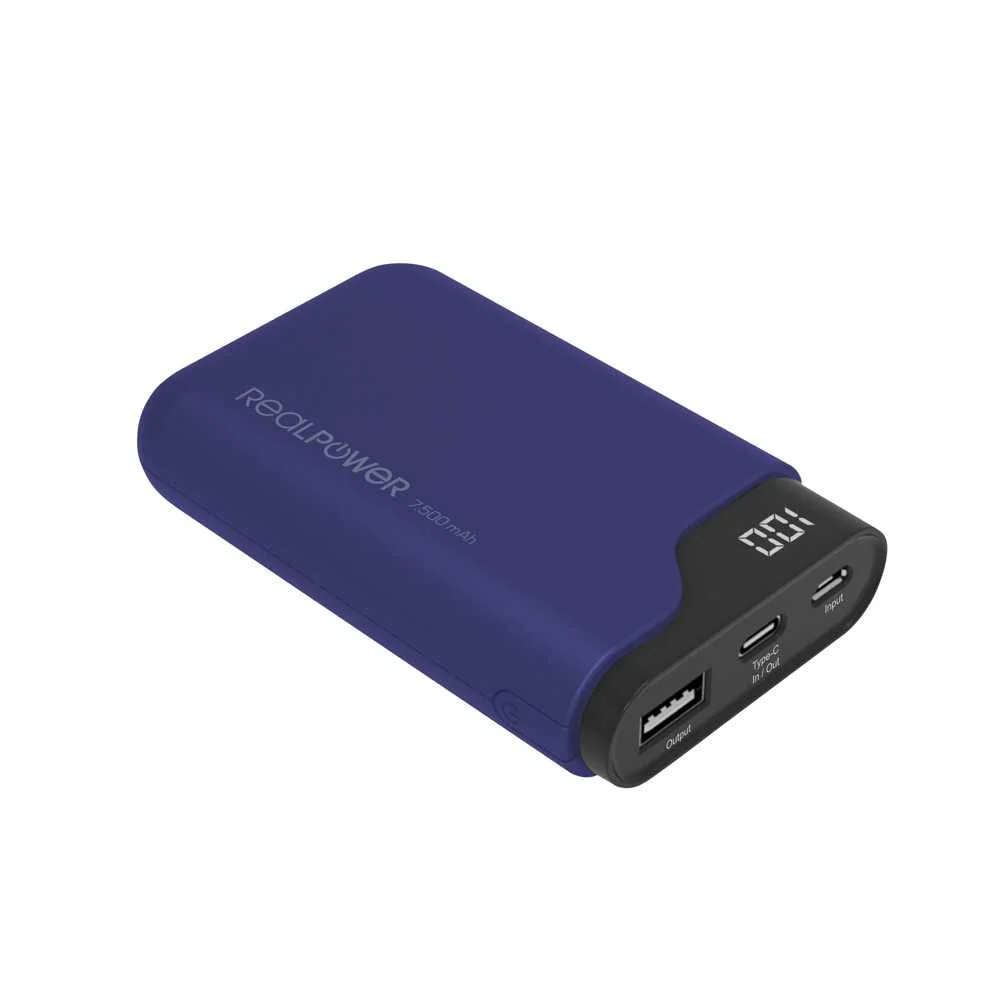 Realpower Powerbank Pb-7500c        Navy Blue       7.500mah