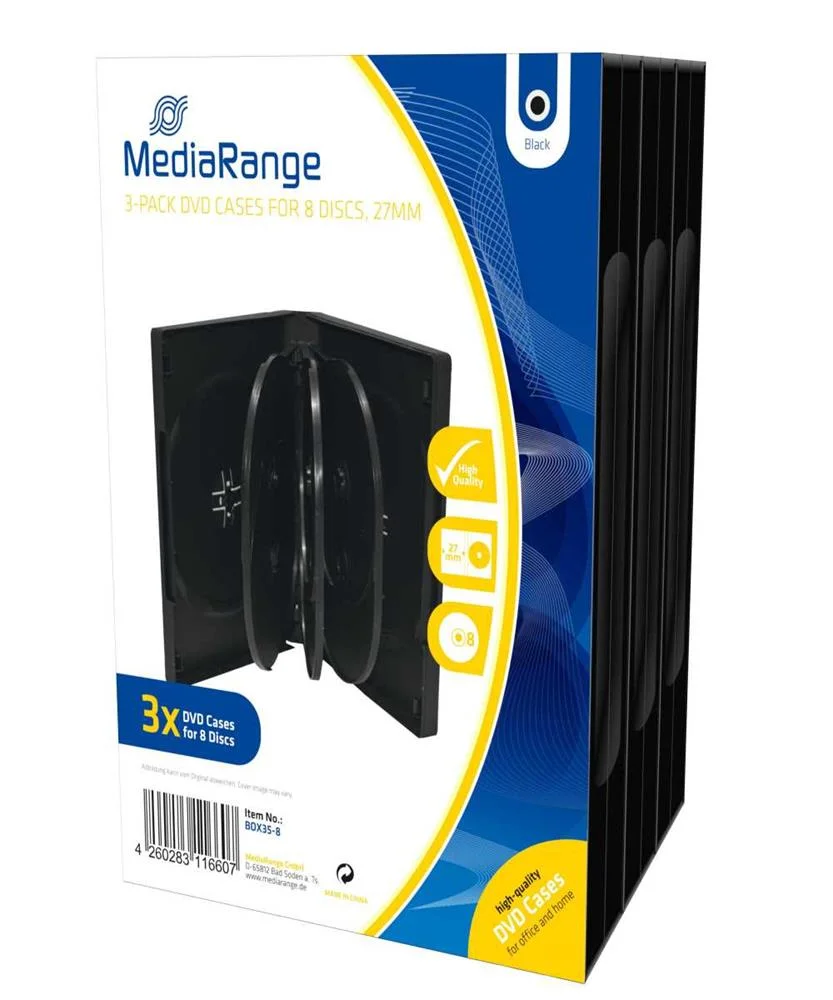 MEDIARANGE BOX35-8 CAIXA PARA DISCOS &Oacute;TICOS PORTA.