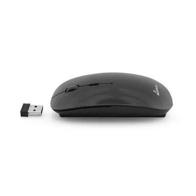 Mediarange Maus Wireless 3 Tasten, Ger&auml;uscharm Schwarz Gl&auml;nz