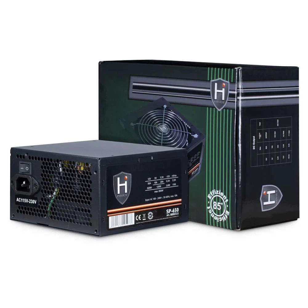 Inter-Tech Netzteil 650w Hipower Sp-650 1x 120mm L&uuml;fter Retail