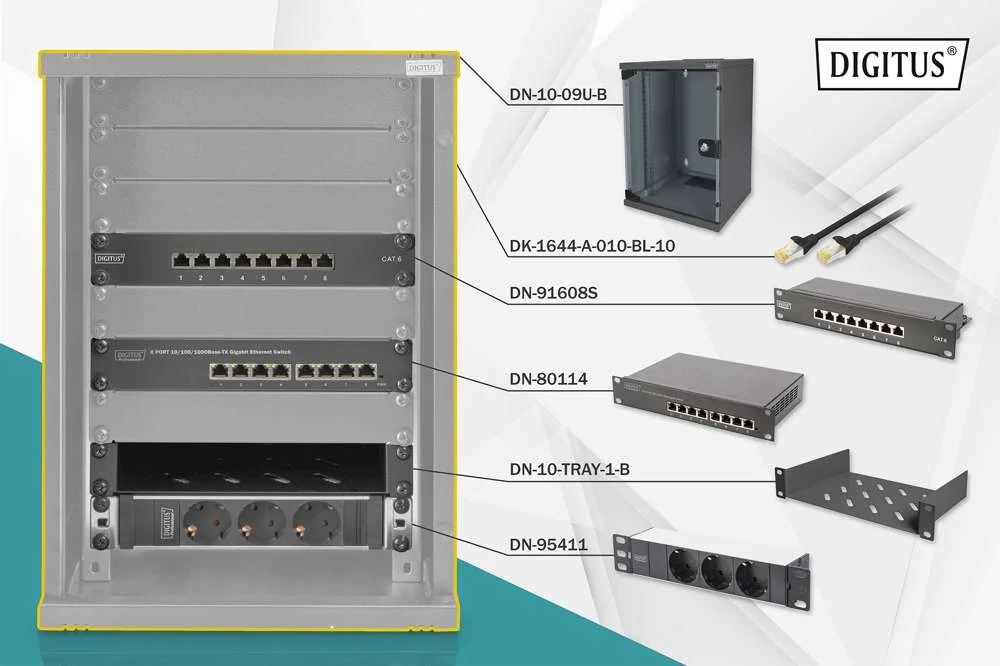 Digitus Dn-10-Set-2-B Arm&aacute;rio Rack 9u Rack Indepe.
