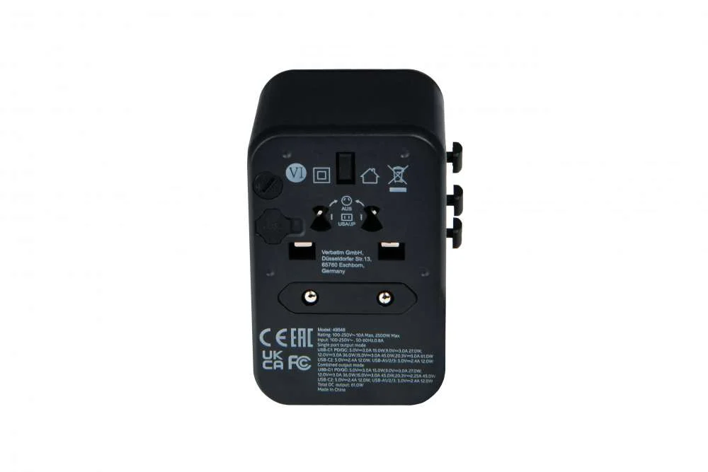 Verbatim Universal Reiseadapter Uta-04 3xusb-A,2xusb-C Retail