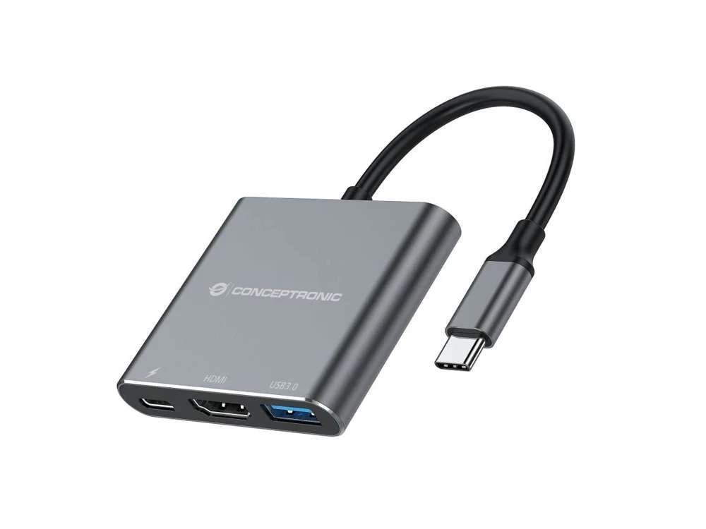 Hub USB-C "3-EM-1"HDMI / USB-C / USB 3.0 - CONCEP.