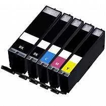 Conjunto 5 Tinteiros Canon Compat&iacute;veis PGI-525BK/.