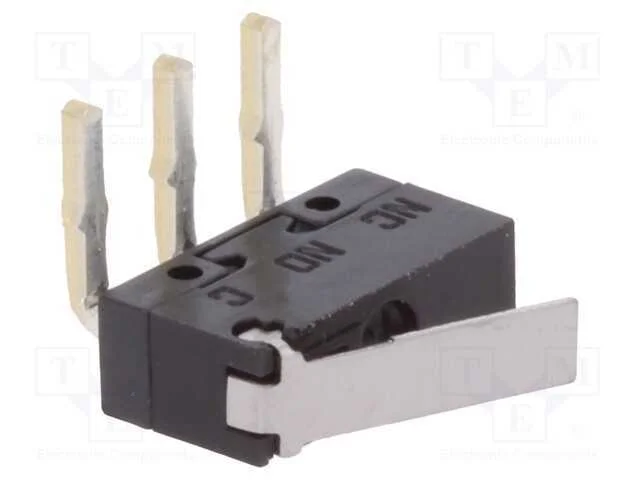 Microinterruptor Snap Action, com Alavanca, Spdt, 0,5a/30vdc